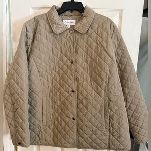 NWOT Calvin Klein Women's Beige Quilted Lightweight Coat